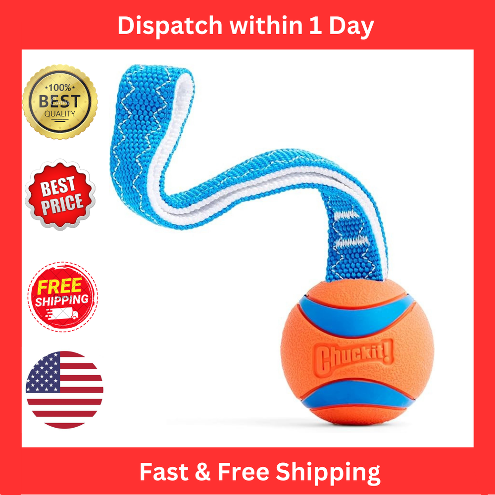Ultra Tug Dog Toy, Medium Fetch and Dog Ball Tug Toy for Dogs 20-60 Pounds