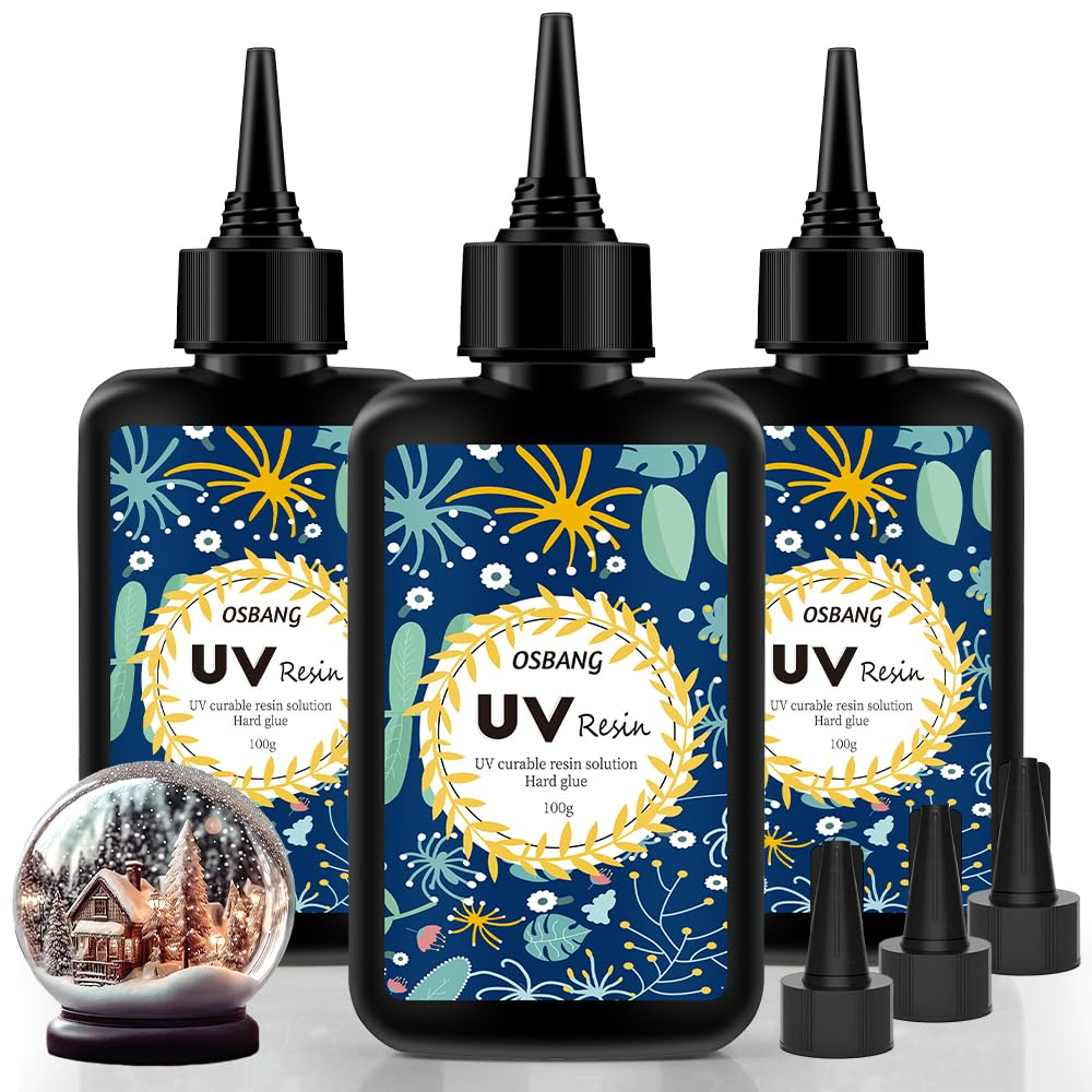 Crystal Clear Hard UV Resin Upgraded Formula Ultraviolet Fast Curing Resin for J