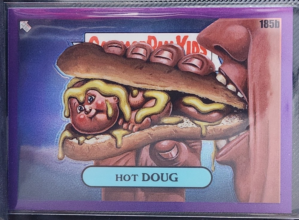 2022 Chrome Garbage Pail Kids Series 5 Purple Refractor Hot Doug #185b /250