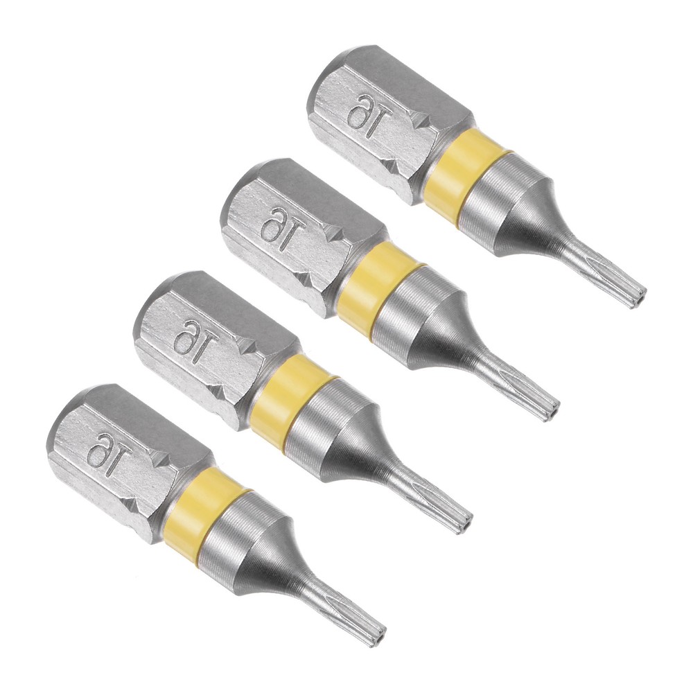 4pcs T6 Magnetic Torx Screwdriver Bit 25mm Long Magnet 6 Point Tamper Proof