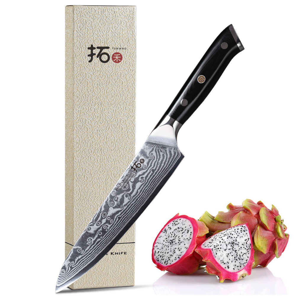 VG10 Damascus Steel 5-inch Japanese Utility Kitchen Knife by TURWHO