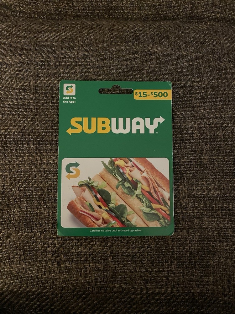 Subway Gift Card $20 Value Free Shipping-image