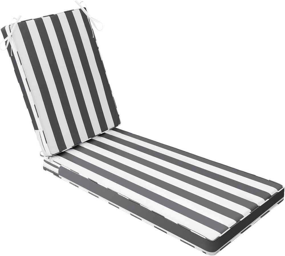 Waterproof Outdoor Chaise Lounge Cushions for Patio Furniture Chairs