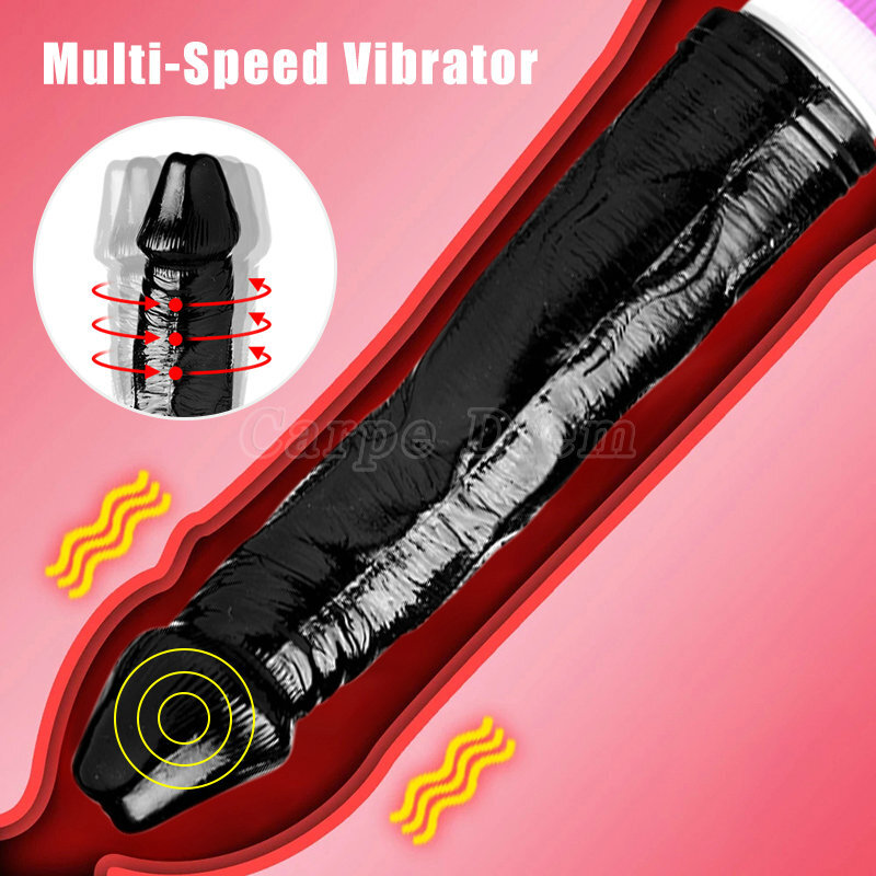 Women's G-Spot Rotating Dildo Vibrator with Multispeed Massager