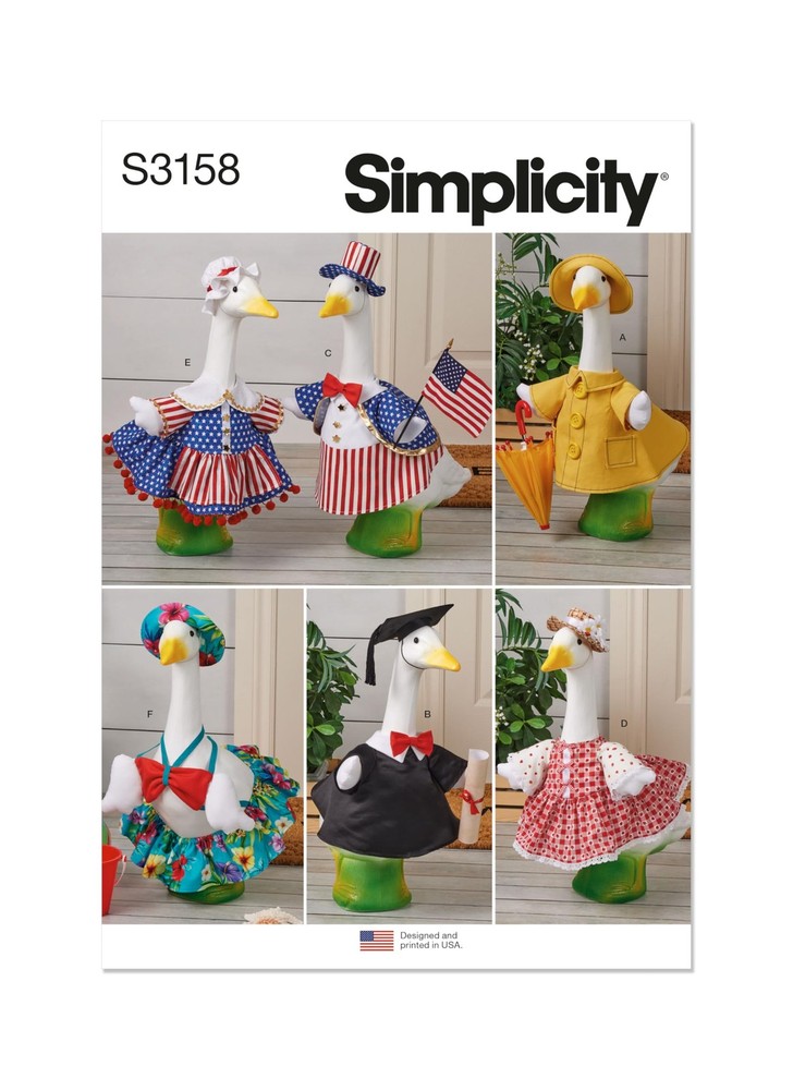 Simplicity SS3158OS Summer Clothes for Porch and Lawn Geese Sewing Pattern Pa...