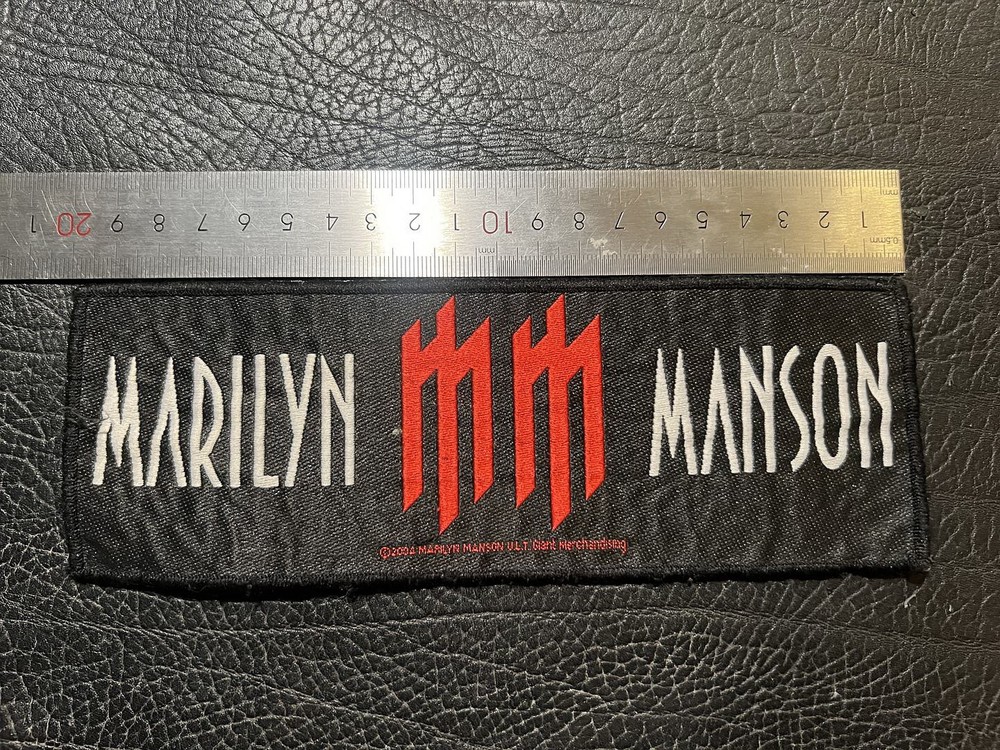 Vintage 2004 Marilyn Manson rare heavy metal hard rock embroidered patch