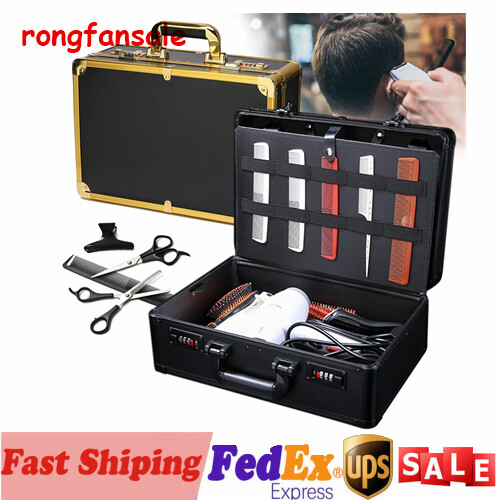 Suitcase Storage Box Barber Carrying Case Clipper Trimmer Organize Password Lock