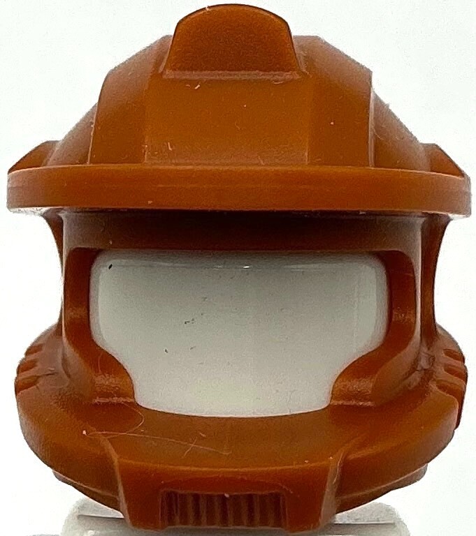 Lego Dark Orange Astronaut Helmet Space City Minifigure Headgear Heavy Part  