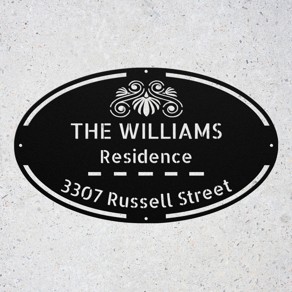 Personalized House Address Metal Sign Custom Outdoor Wall Plaque Home Decor Gift