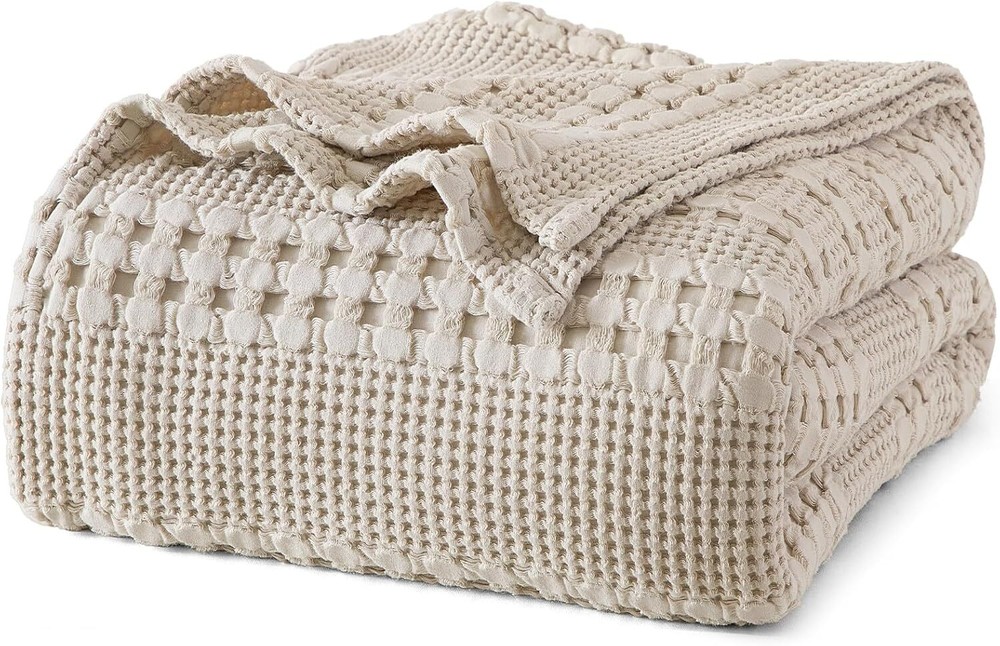 100% Cotton Waffle Weave Blanket Queen Size