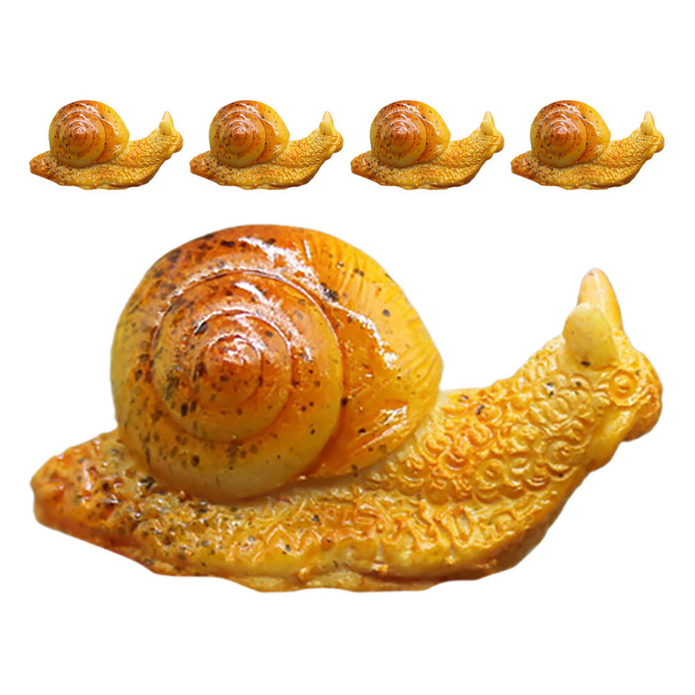 5 Pcs Mini Snail Tiny Toys Simulation Little Micro Landscape Decor Child