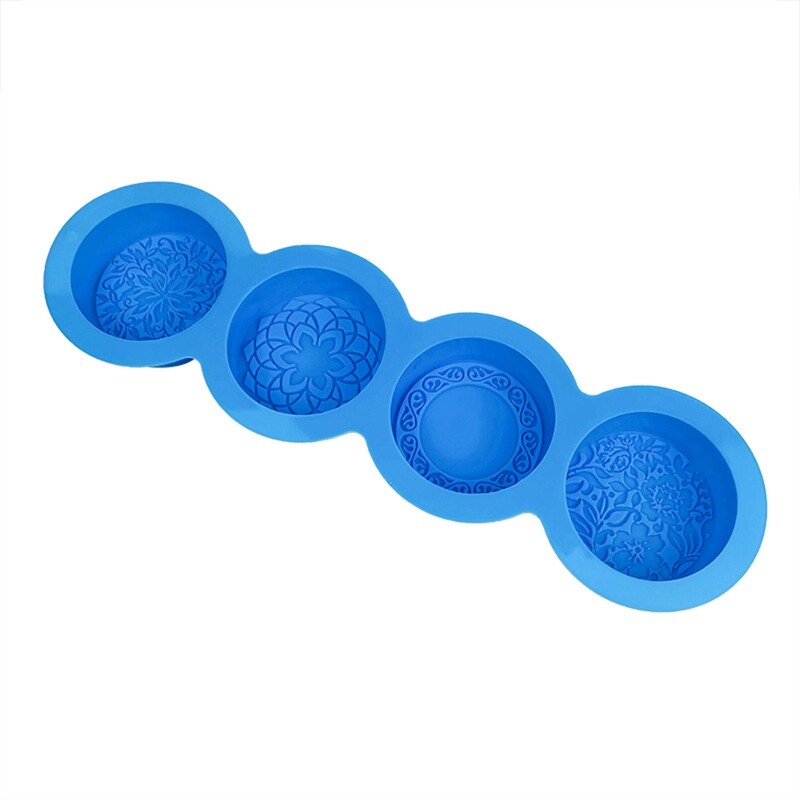 Round Flower Soap Silicone Mold for Resin Casting & Cake Decor
