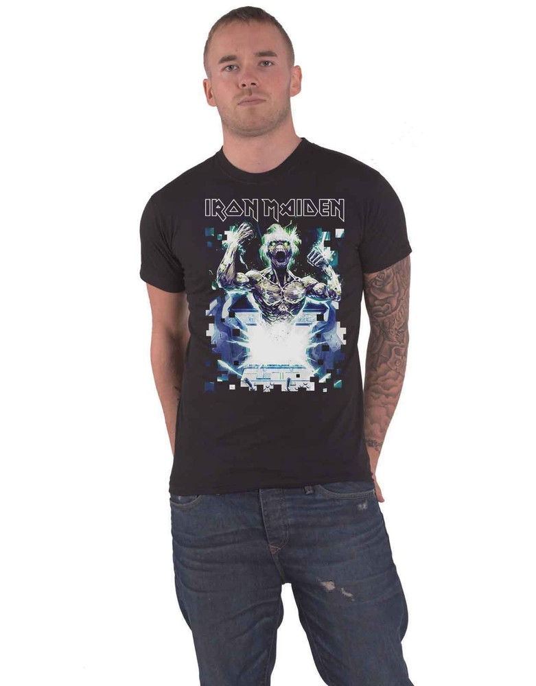 Iron Maiden Speed Of Light Official Band Logo Mens Black T-Shirt