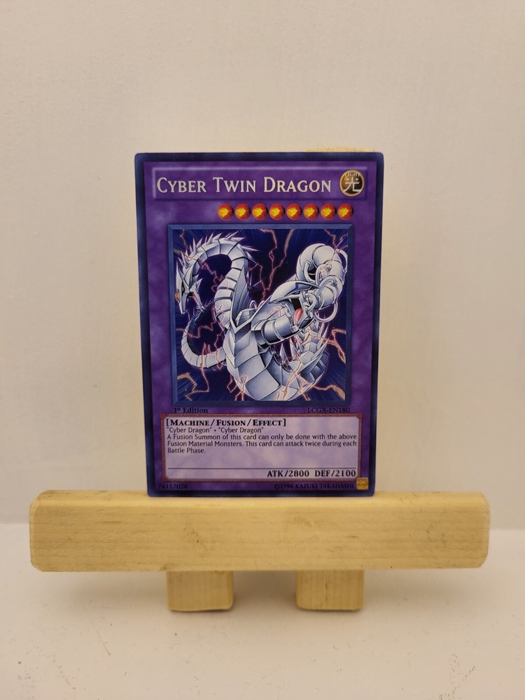 Cyber Twin Dragon 1st Edition LCGX-EN180 Secret Rare Lightly Played-image