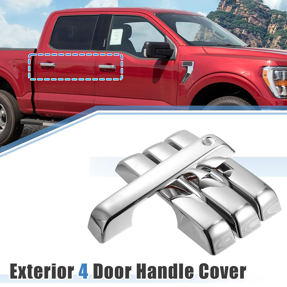 2021-2024 Ford F150 Chrome Door Handle Covers for Non-Smartkey Models