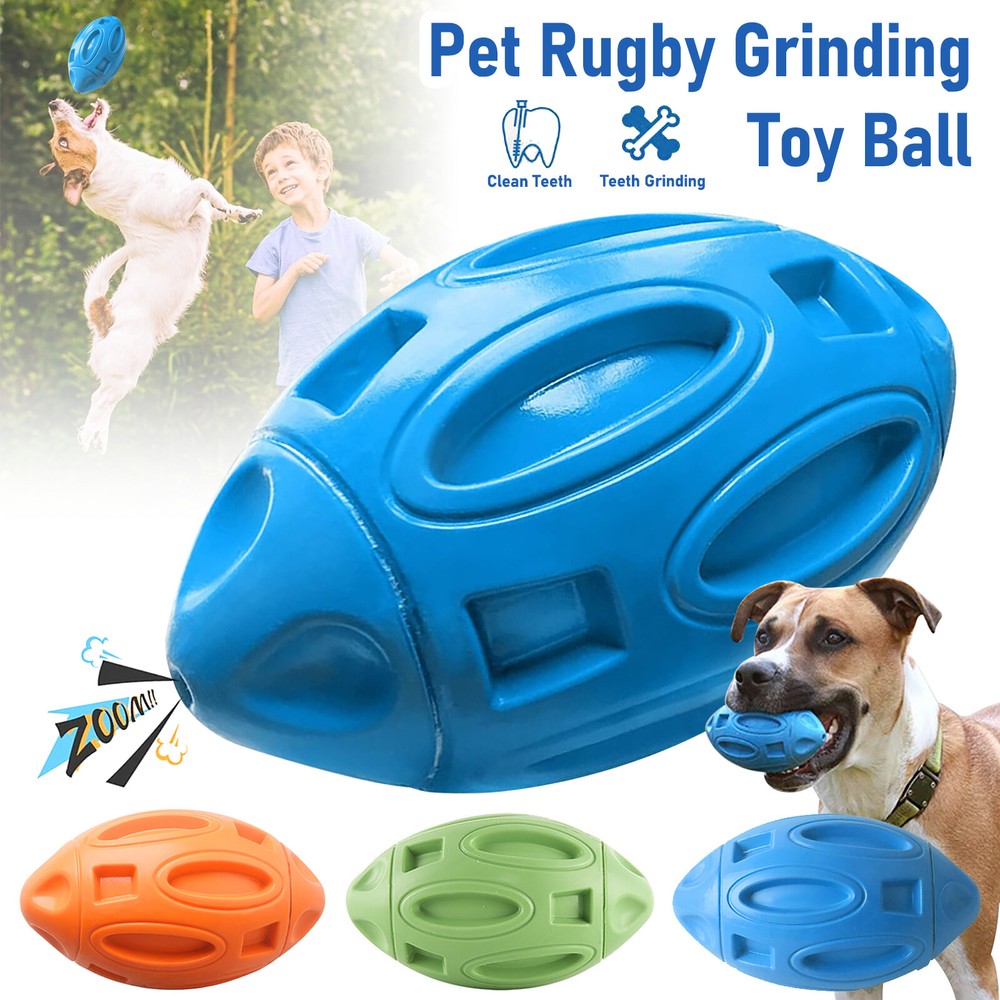 Indestructible Squeaky Chew Toy Ball for Aggressive Dogs
