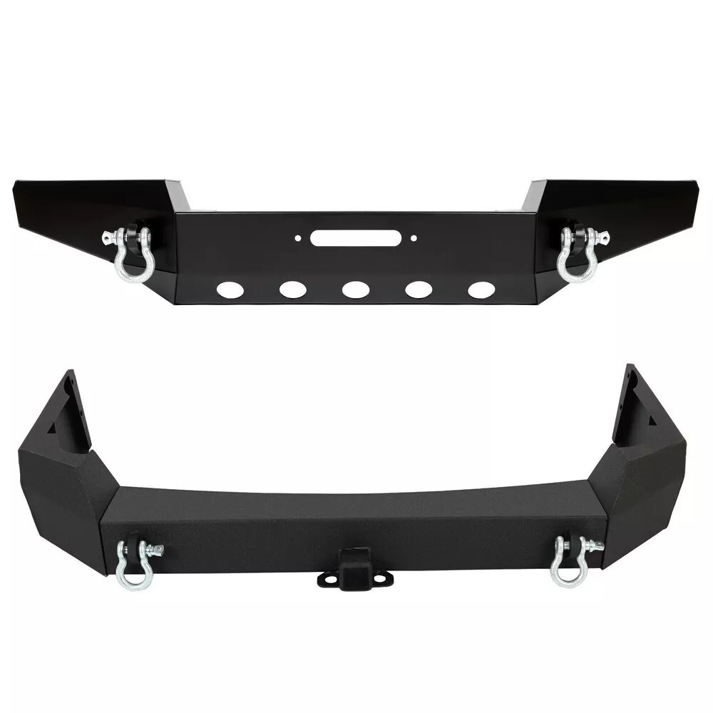 Front & Rear Bumper W/D-rings Steel For Jeep Grand Cherokee WJ 1999-2004 2000 01