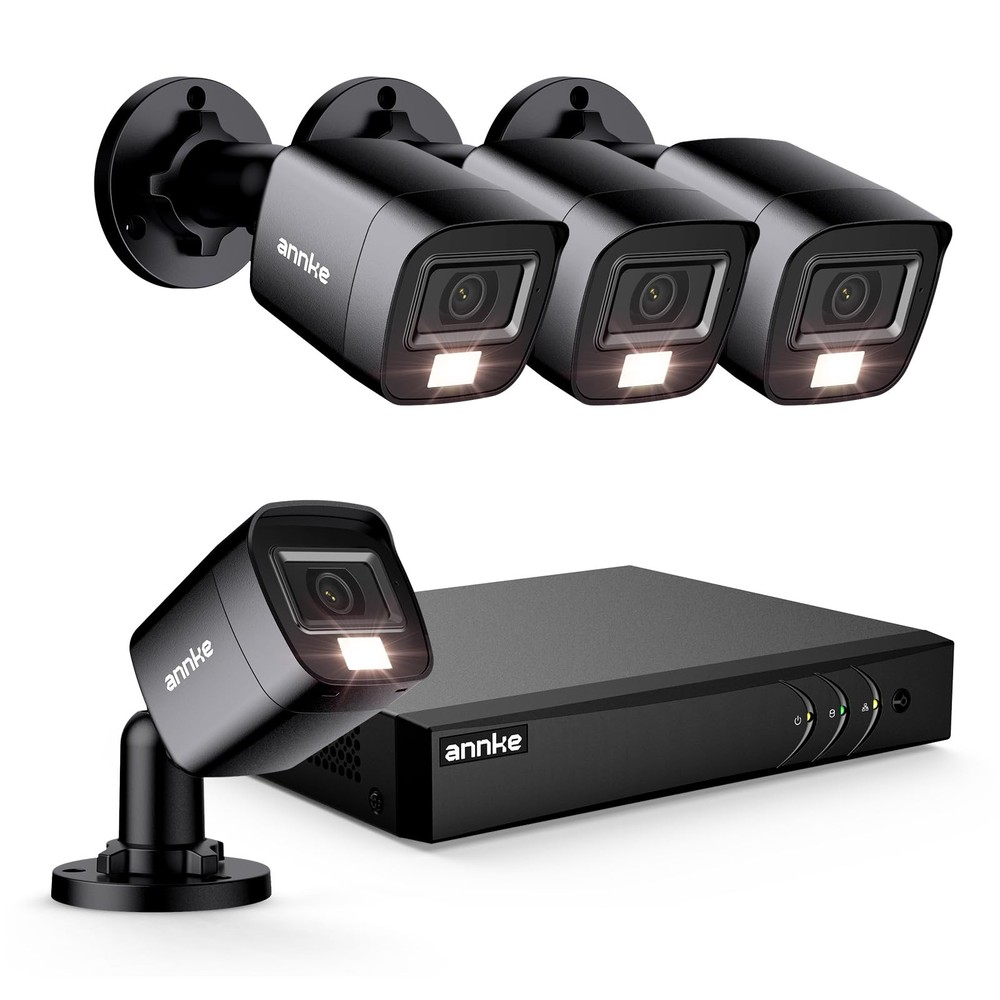 ANNKE 8CH Wired Outdoor Security Camera with AI Human Vehicle Detection