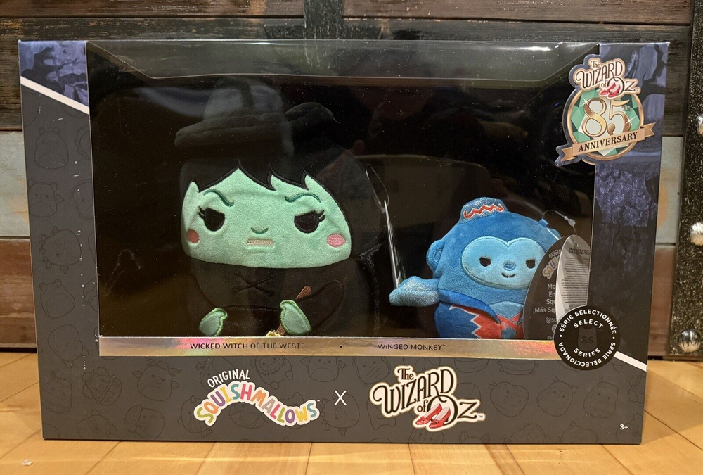 New Squishmallows Wizard of Oz Wicked Witch & Winged Monkey 2-Pack Collectible Plush