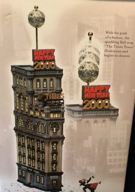 Department 56 Christmas in The City The Times Tower 2000 Special Edition Collectible Building Gift Set (55510)