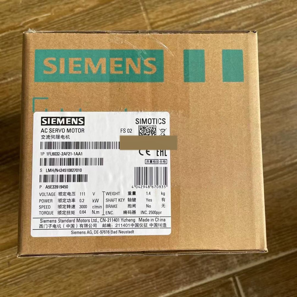SIEMENS New 1FL60322AF211AA1 Servo Motor 1FL6032-2AF21-1AA1 1 year warranty