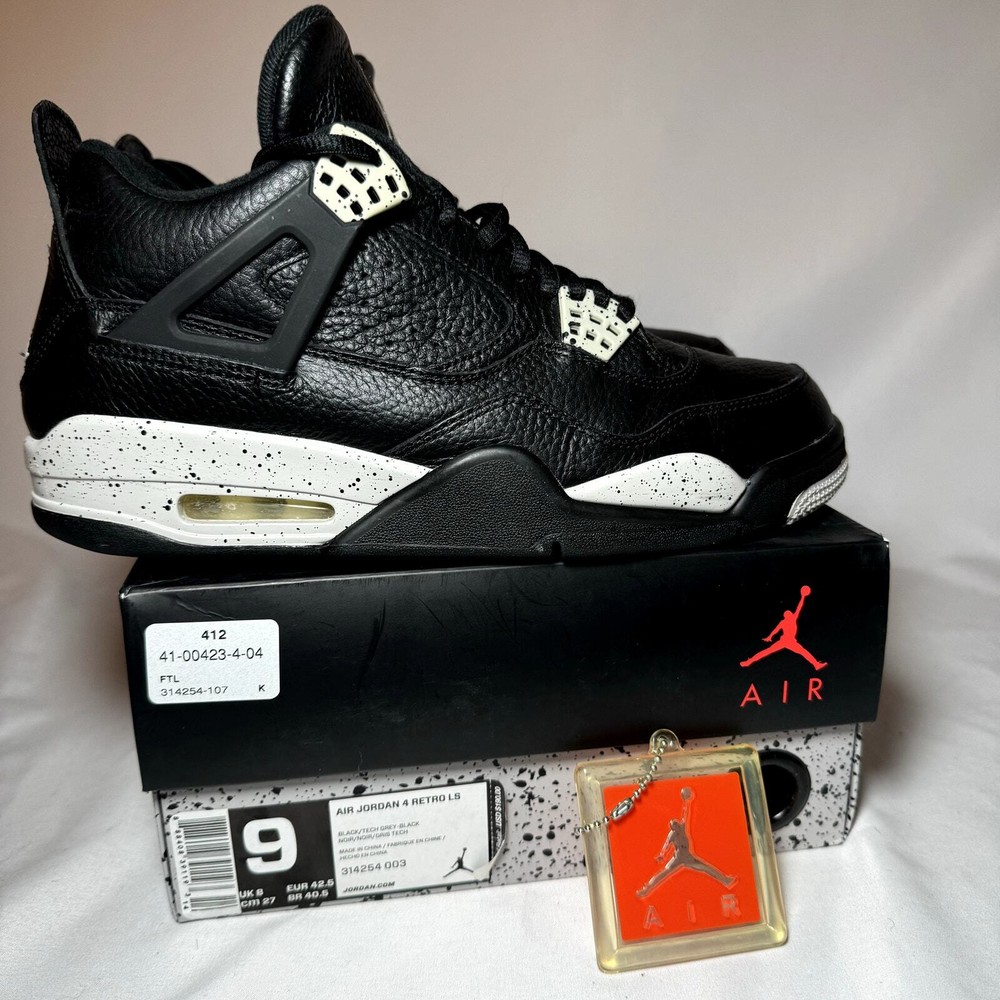 Size 9 - Nike Air Jordan 4 Retro LS Oreo 2015 Men's Shoes - Ships Now