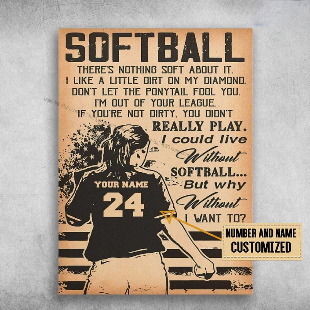 Softball Player Lover Nothing Soft About It I Like A Little Competition