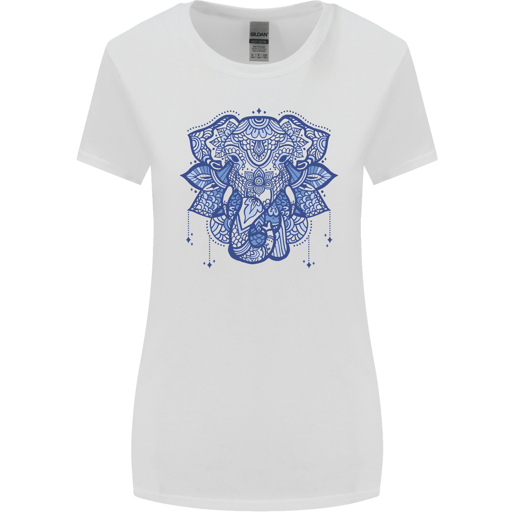 Mandala Art Elephant Womens Wider Cut T-Shirt