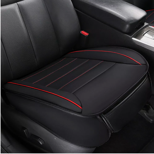 Black Leather Car Front Seat Cover Cushion Pad Interior Accessories