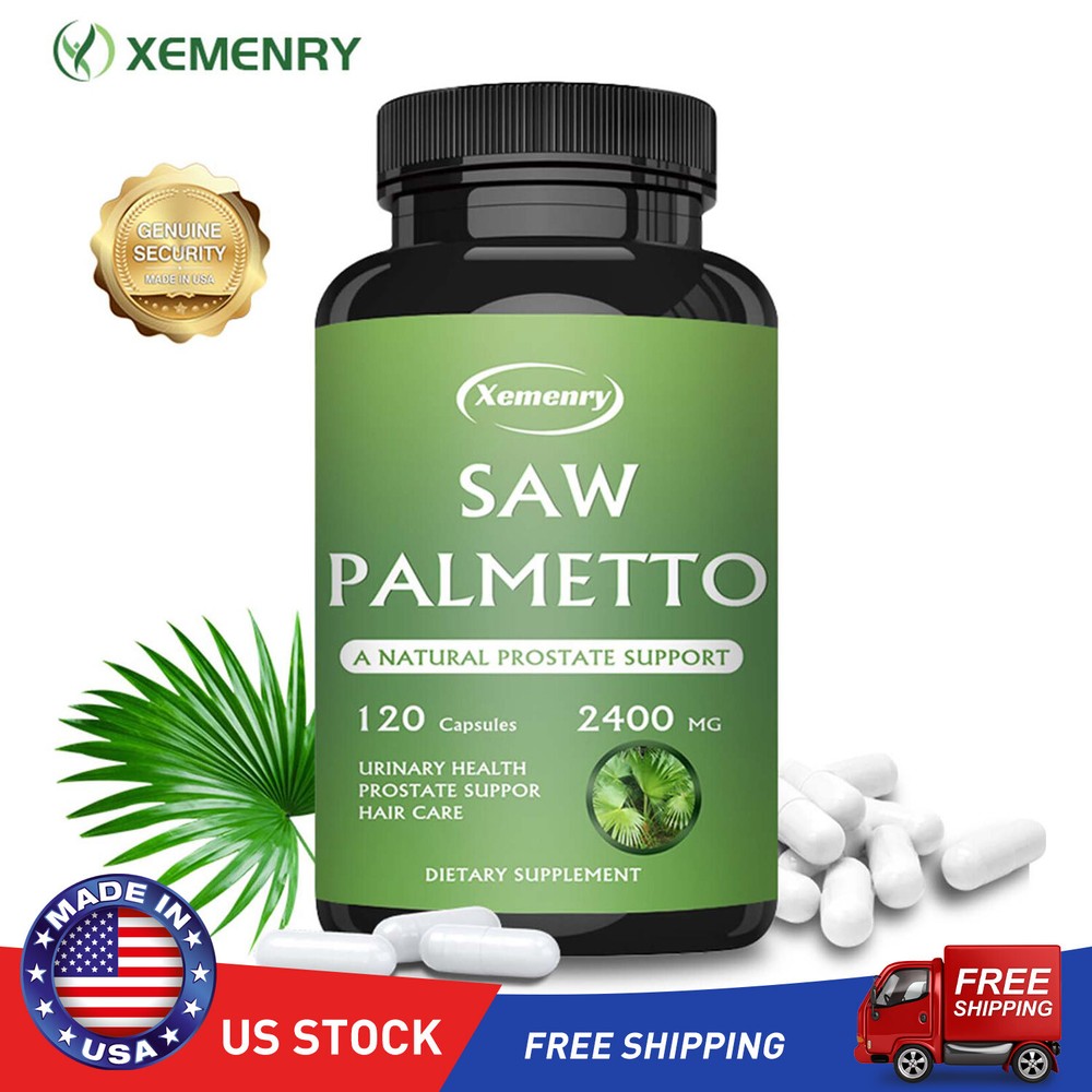 Saw Palmetto Capsules 2400mg - Support Prostate Health, Balance Hormone Levels