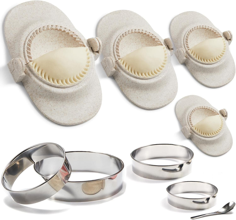 6-Inch Extra Large Empanada Maker Press with Dough Cutter for Dumplings