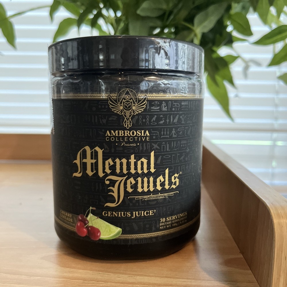 Ambrosia Mental Jewels 30 srvs Genius Juice Cherry Limeade Exp 02/25