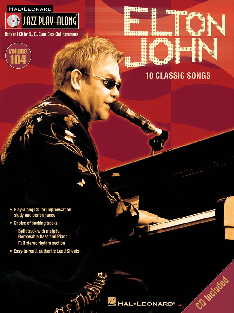 Elton John Jazz Play-Along Vol 104 Bb Eb C BC Instruments Sheet Music Book CD