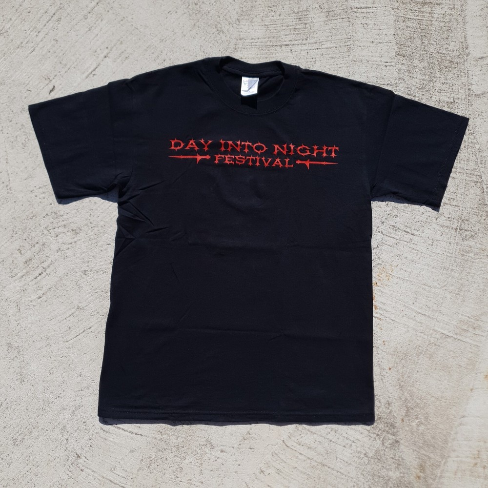 Vintage 2006 Day Into Night Festival Band Tee Shirt Mens M Black Concert Merch