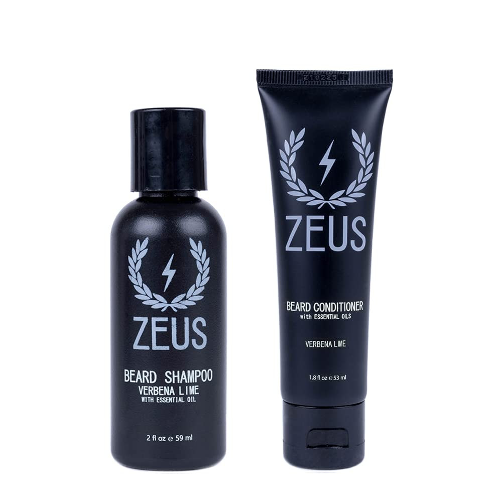 Travel Size Beard Wash & Beard Conditioner Set for Men – Soften, Hydrates & Mois