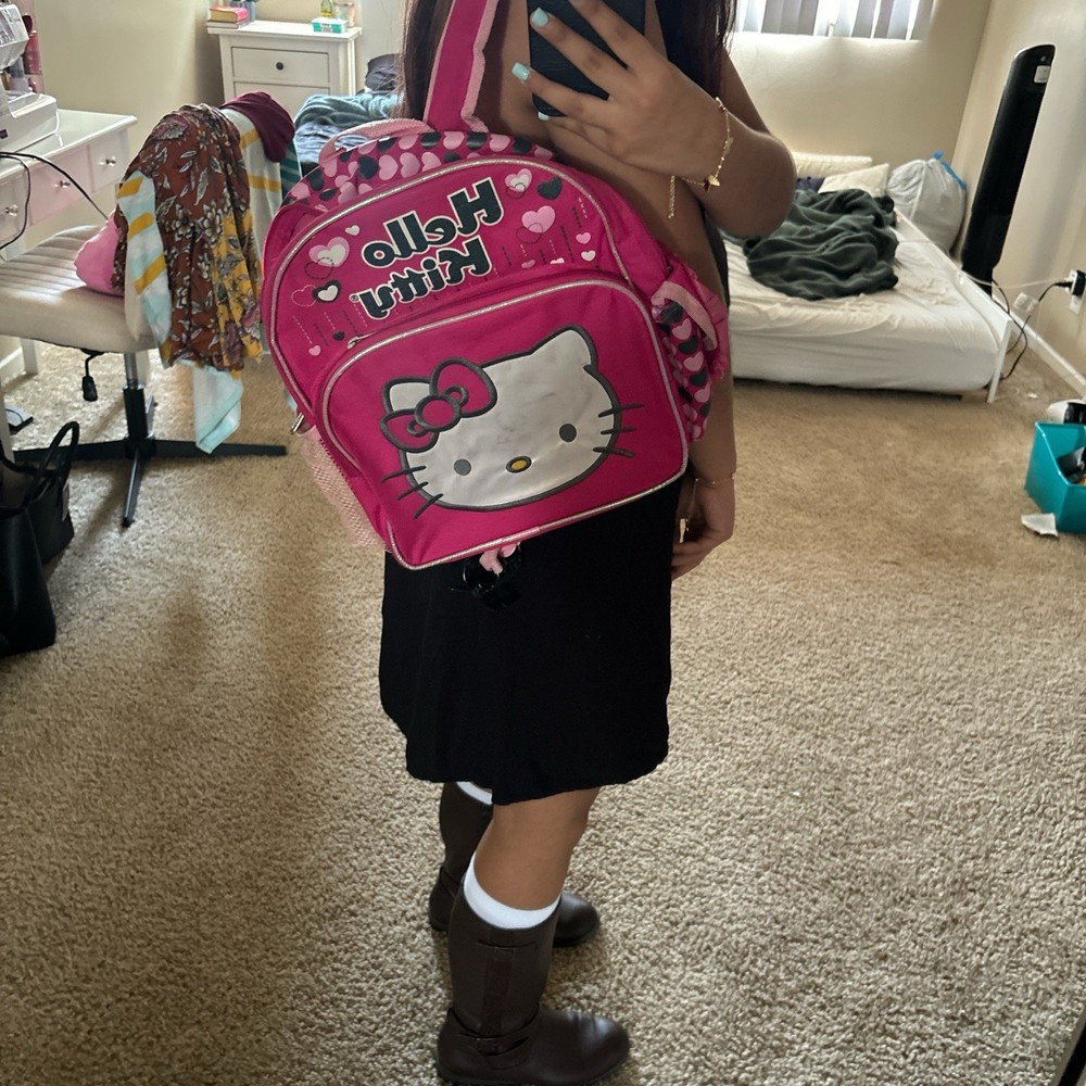 Pink Hello Kitty Small Spacious Backpack for Kids