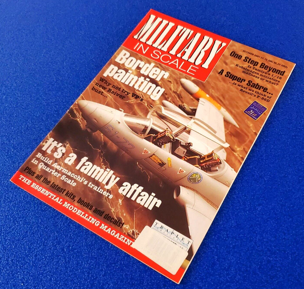 MILITARY IN SCALE BORDER PAINTING A SUPER SABRE OCTOBER 2001 AVIATION MAGAZINE