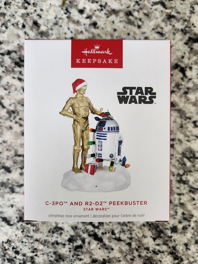 2024 HALLMARK KEEPSAKE ORNAMENT C-3PO & R2-D2 PEEKBUSTER MAGIC MOTION & SOUND