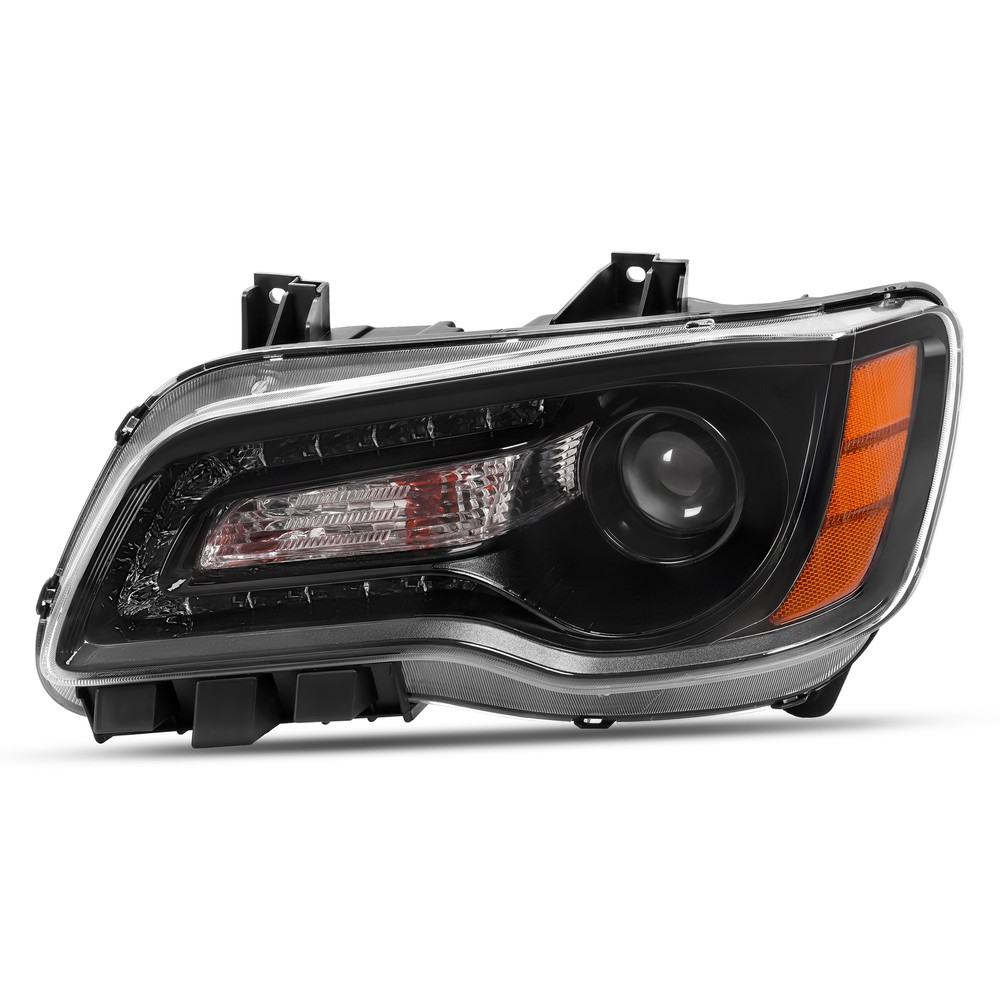 Driver Side Headlight Assembly Clear Lens Black Housing For Chrysler 300 11-23