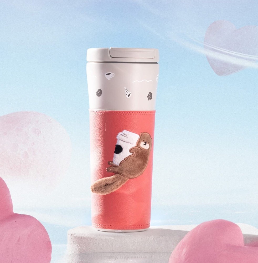 Starbucks Asia Valentine 2025 Made For Each Otter Heart 16Oz Stainless Tumbler