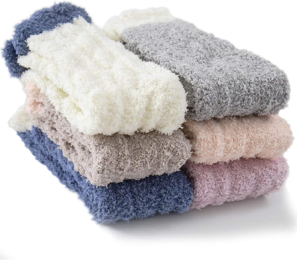 Warm & Cozy Valentines Gifts for Women, Fluffy Fuzzy Plush Sleeping Slipper Sock