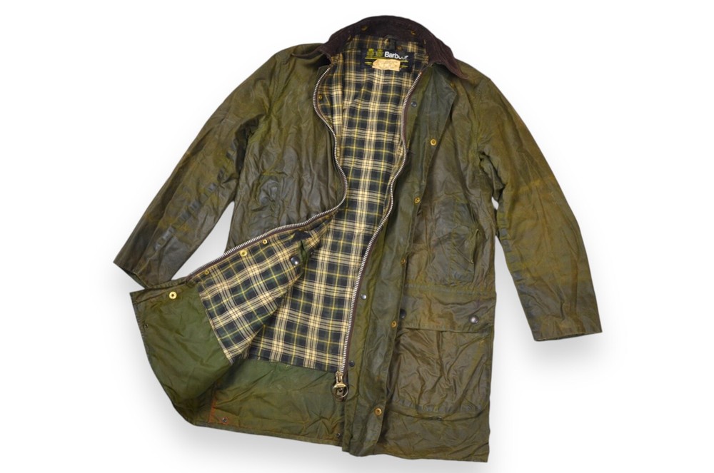 Men's Barbour Border Jacket Vintage Wax A200 England Size C38/97cm