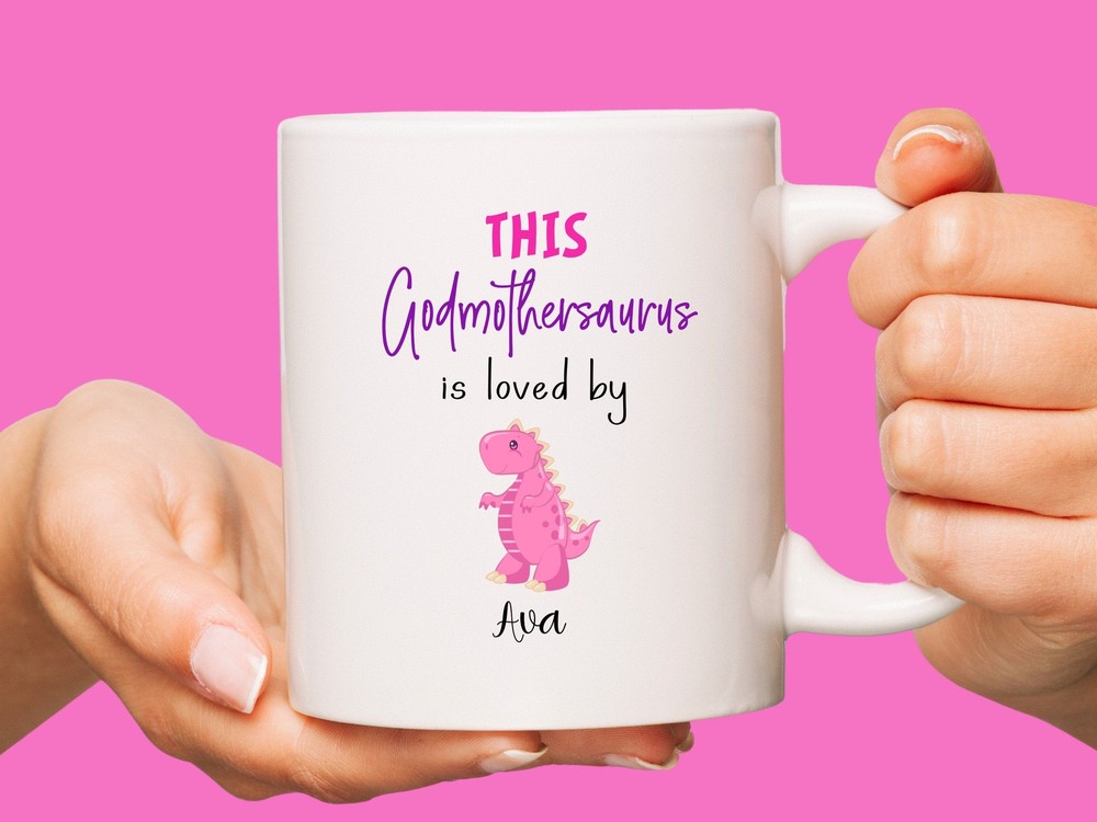 Custom Coffee Mug Godmothersaurus Godmother Gift Mug Godmother Birthday Gift