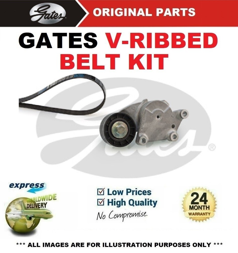 GATES FAN BELT PULLEY KIT for FORD MONDEO V Turnier 1.5 TDCi 2015->on