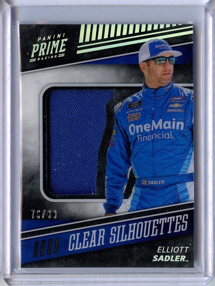 Elliott Sadler 2018 Panini Prime Clear Silhouettes RU Firesuit Card #CS-ES 76/99