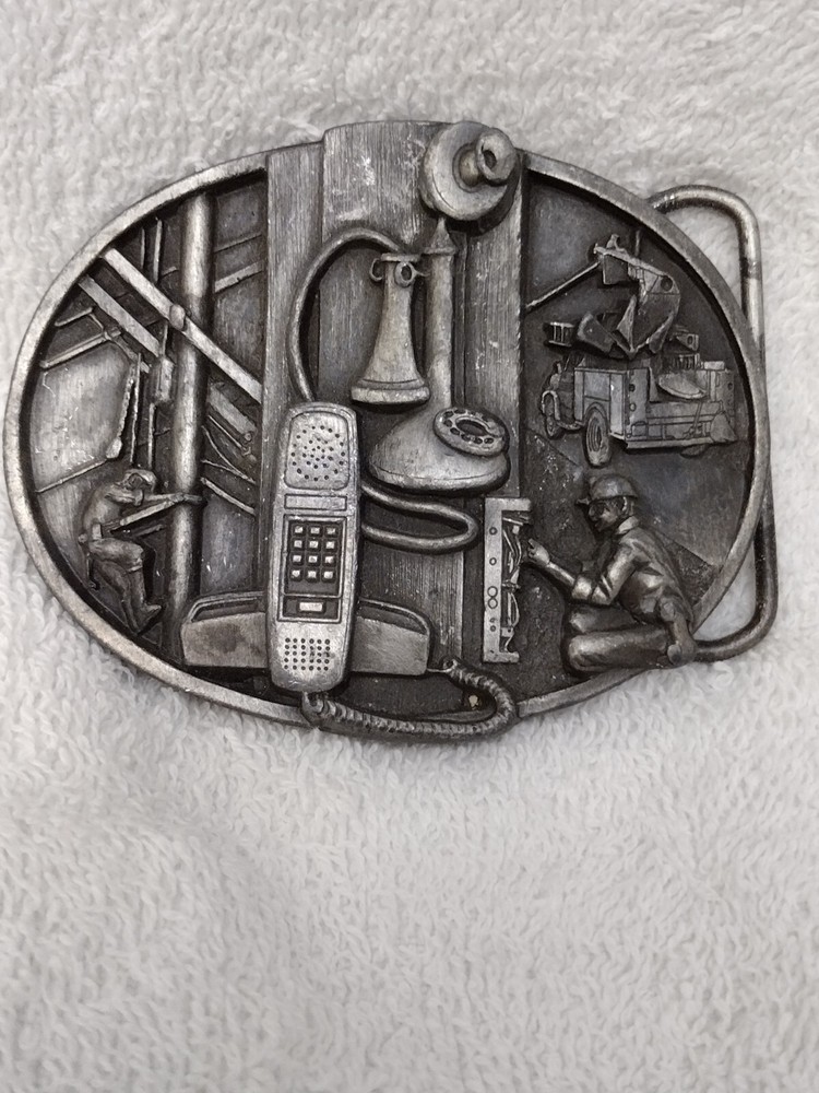 SISKIYOU Belt BucklTelephone 1988 Communications Lineman Belt Buckle Z-50 U.S.A.