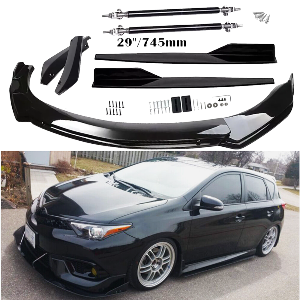 Scion iM iA iQ Front Rear Bumper Lip Spoiler Splitter Side Skirt Kit