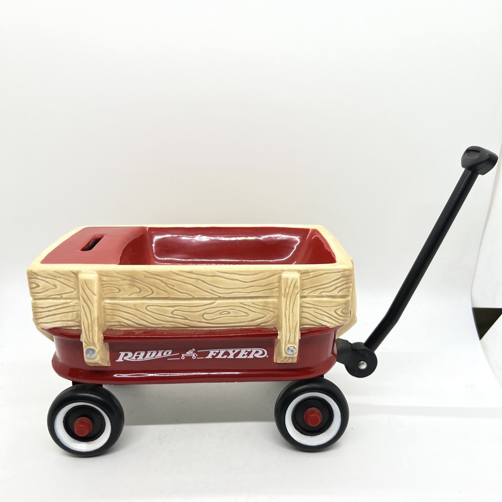 Vintage ENESCO 2000 Radio Flyer Red Wagon Coin BANK #791180