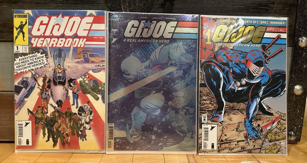 New Skybound GI Joe Kickstarter Exclusive Comic Set Lot of 3 Special 21 Yearbook