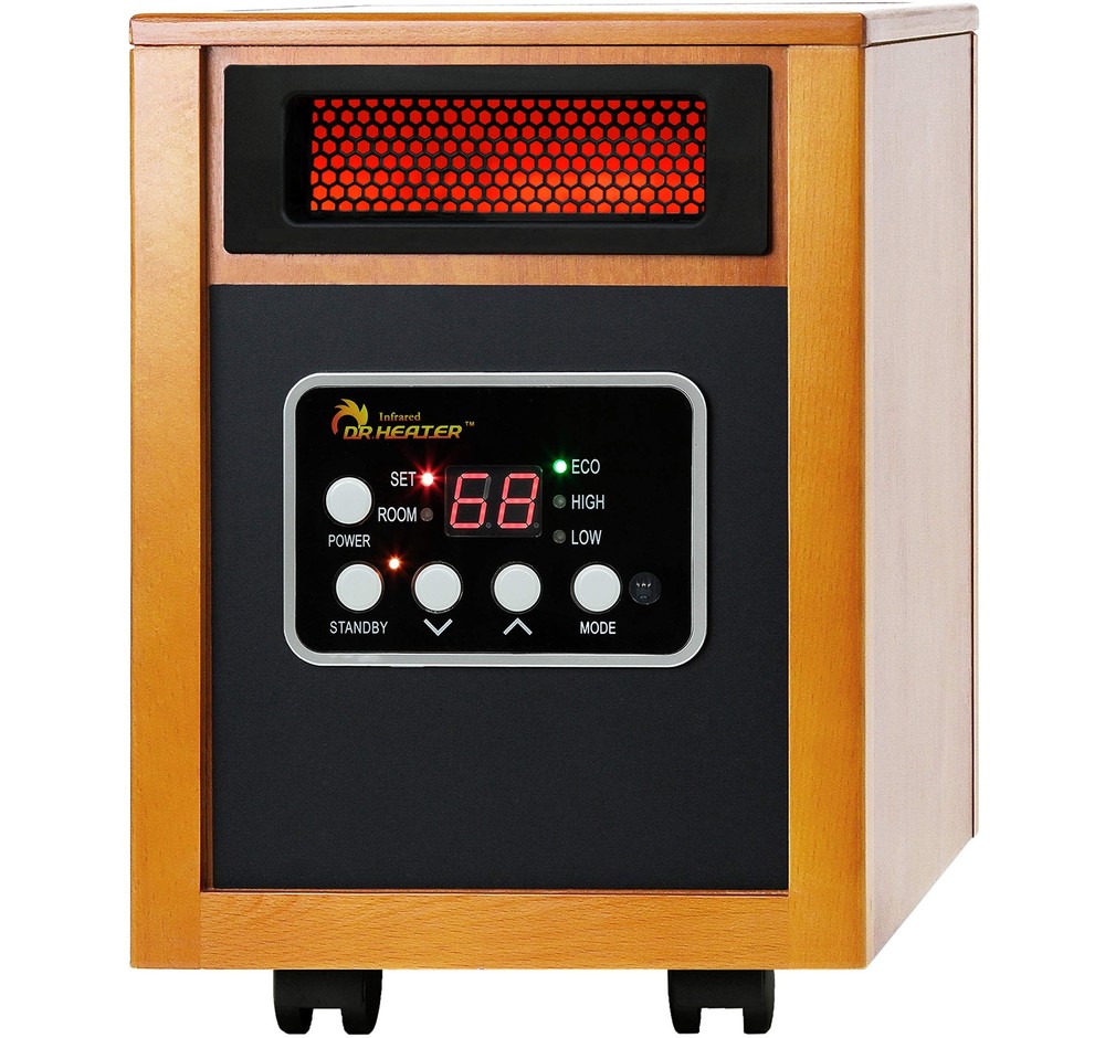 Dr Infrared Heater Portable Space Heater Original 1500-Watt Cherry Pack of 1